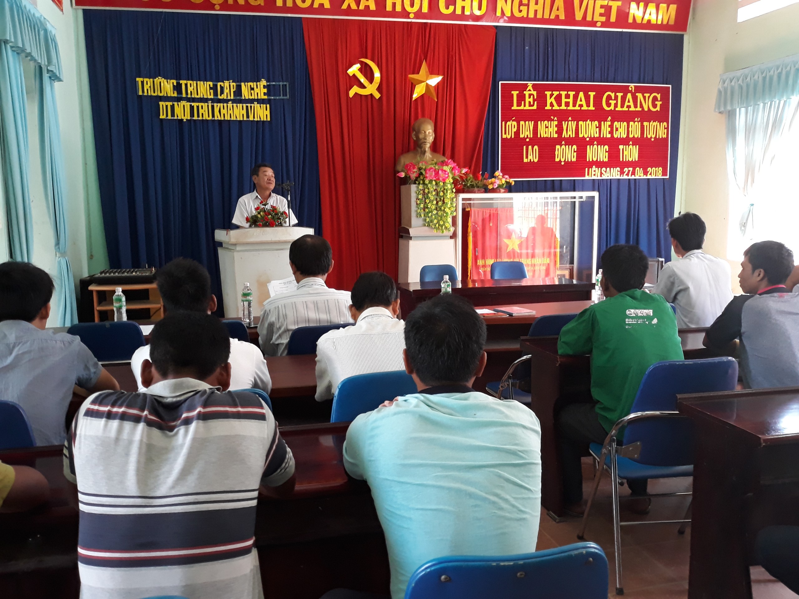 LỄ KHAI GIẢNG LỚP DẠY NGHỀ XÂY DỰNG NỀ CHO ĐỐI TƯỢNG LAO ĐỘNG NÔNG THÔN