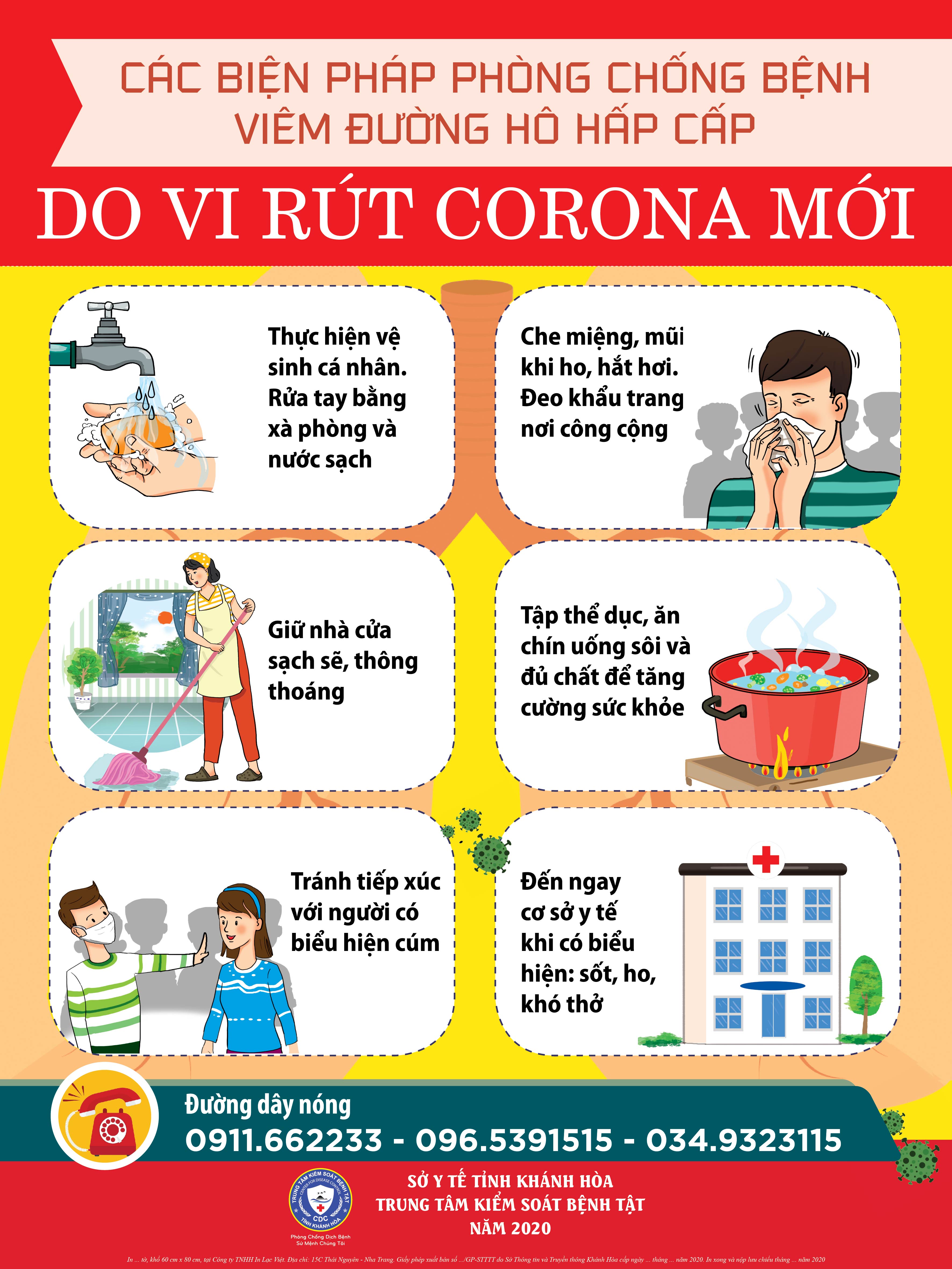 HƯỚNG DẪN PHÒNG, CHỐNG DỊCH BỆNH VIÊM ĐƯỜNG HÔ HẤP CẤP DO VIRUS COVID-19 